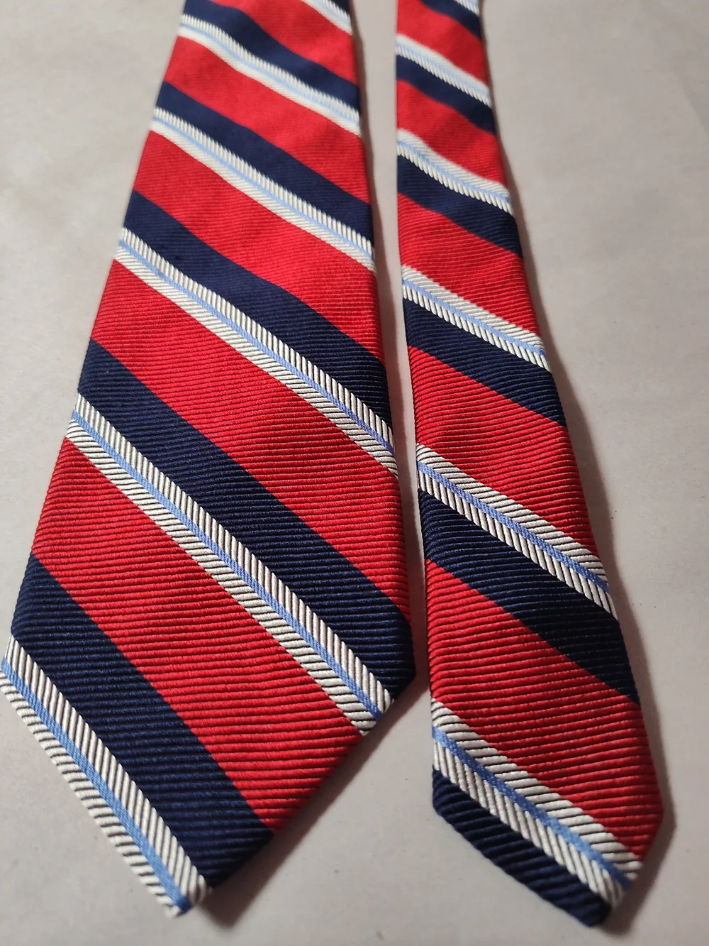 Brooks Brothers Makers & Merchant Mens Repp Tie Striped Silk USA 59X3.25